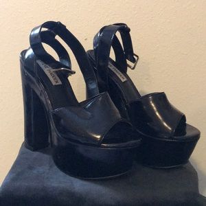 Black platform heels